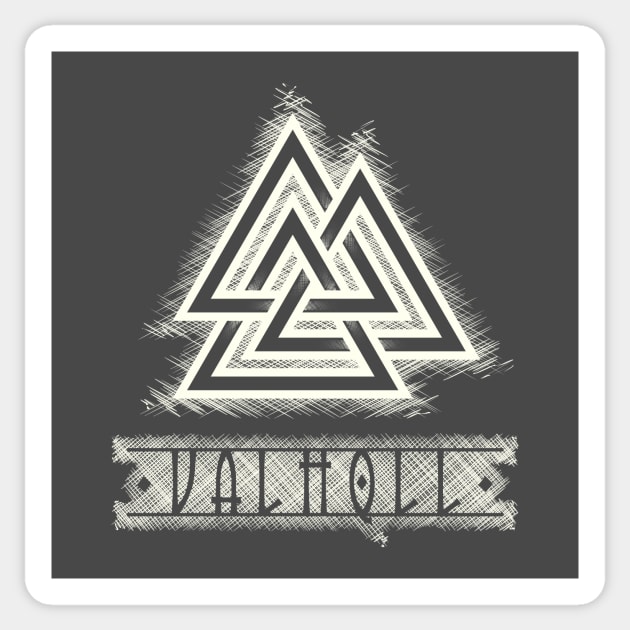 Norse Vikings Odin Valhalla Symbol White Sticker by Ricardo77